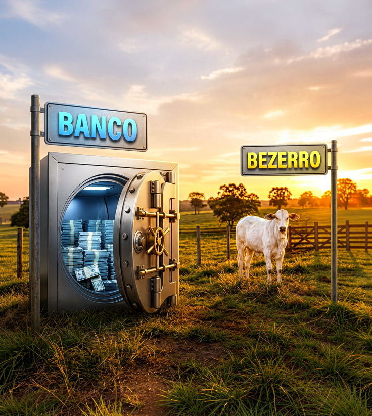 Comprar bezerro ou aplicar no banco? Youtuber faz as contas e o resultado surpreende