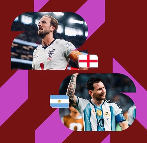 Como Argentina e Inglaterra chegam à semifinal da Copa do Mundo