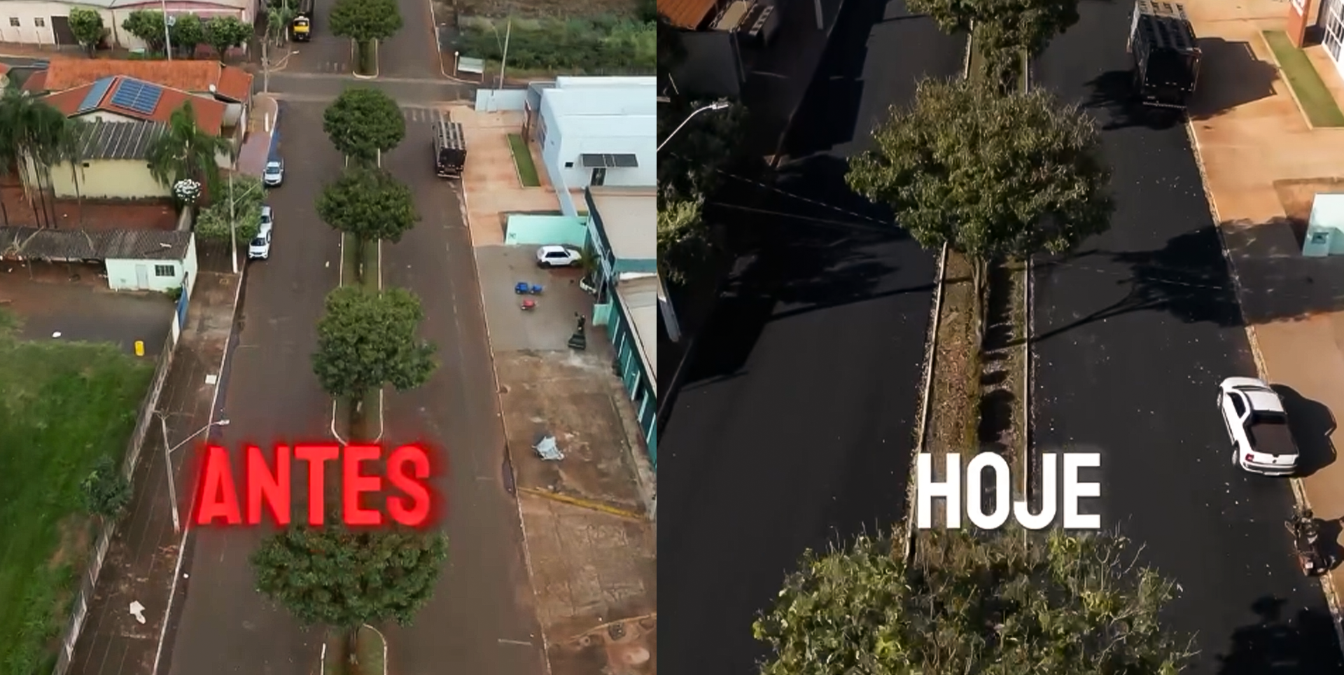 Com asfalto novo, São Francisco de Sales mostra antes e depois das ruas recapeadas