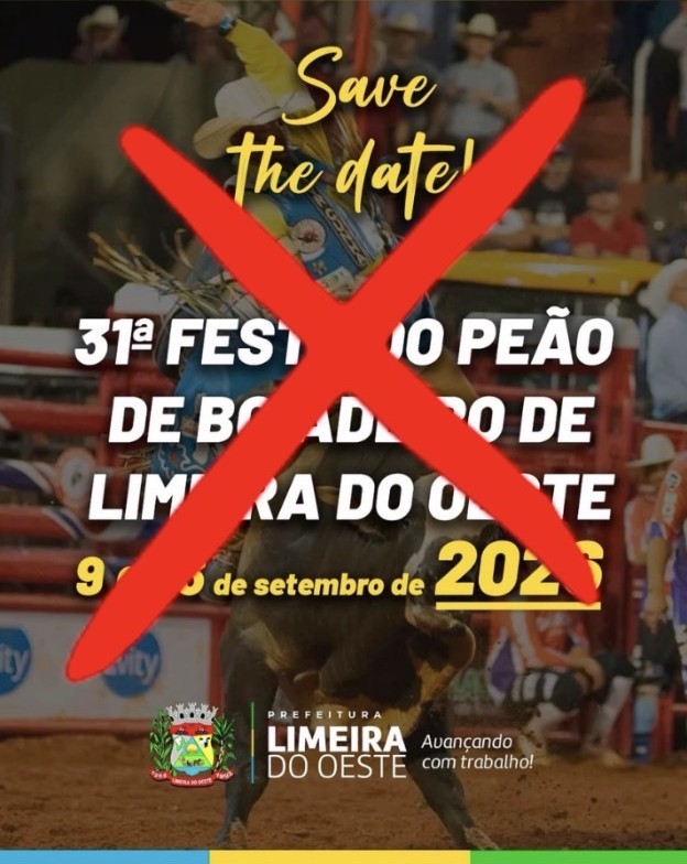 Prefeitura de Limeira do Oeste cancela Festa do Peão e prioriza verba para infraestrutura