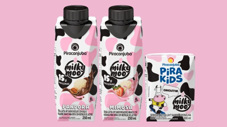 Collab entre Milky Moo e Piracanjuba apresenta linha de bebidas