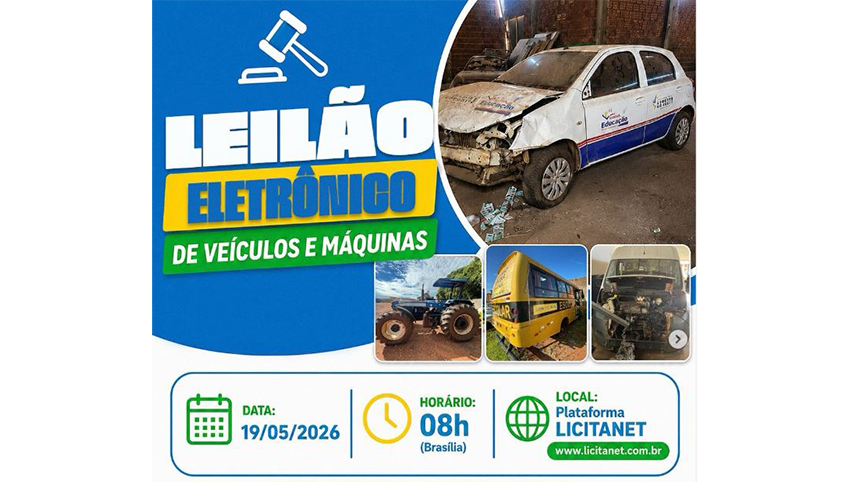 Limeira do Oeste: Prefeitura anuncia leilão eletrônico de veículos e maquinários