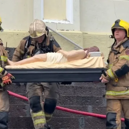 Imagem de Cristo resiste a incêndio em igreja no RS